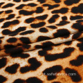 Tecido de spandex rayon tricotado estampado com leopardo